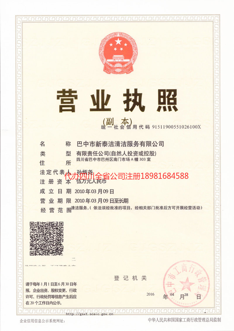 桐城桐城新泰洁清洁服务有限公司